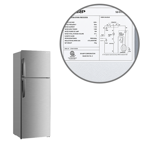 Sharp 2 Door Top Freezer | SJ-UL11AS-SL 2 Sharp 2 Door Top Freezer | SJ-UL11AS-SL - Image 2